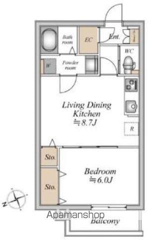 ザ・フォレスト立川(1LDK/3階)の間取り写真