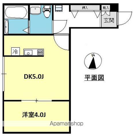 コンフォートシティ北柏(1LDK/2階)の間取り写真