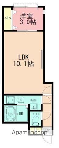 CREST 井土ヶ谷(1LDK/1階)の間取り写真