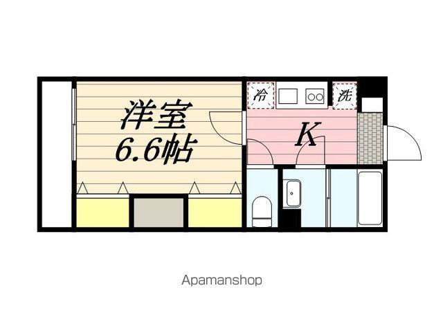 マリンパレス津田沼(1K/1階)の間取り写真