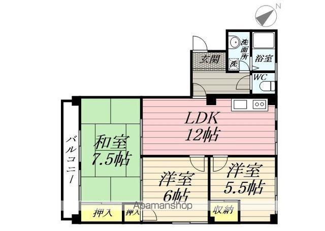 エミネンス妙蓮寺(3LDK/1階)の間取り写真