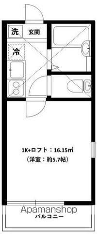 リーヴェルポート横浜上星川(1K/1階)の間取り写真