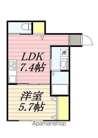 LIKE蘇我(1LDK/1階)の間取り写真