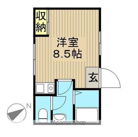 セリオハイツ(ワンルーム/2階)の間取り写真