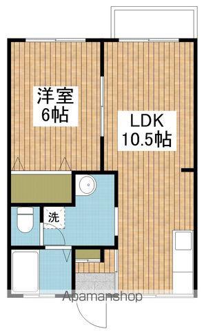 交詢ハイツ(1LDK/2階)の間取り写真