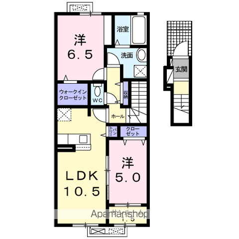グラン ソフィア(2LDK/2階)の間取り写真