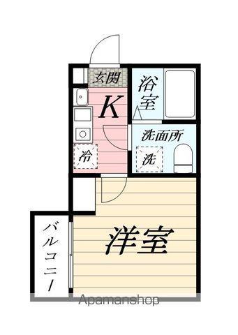 レジェンドつるみ下末吉(1K/1階)の間取り写真