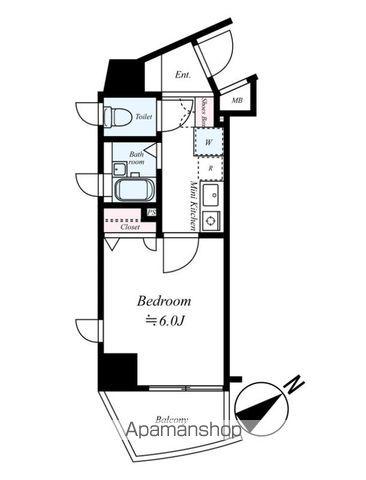 FORTUNA春日安藤坂(1K/7階)の間取り写真
