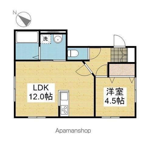 MKO中須賀C棟(1LDK/1階)の間取り写真