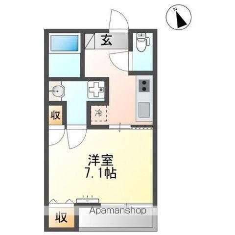 大津市松原町マンション(1K/3階)の間取り写真