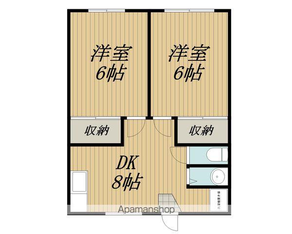 七久保ヒルズA・B(2DK/2階)の間取り写真