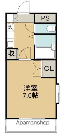 タセンビル2(1K/2階)の間取り写真