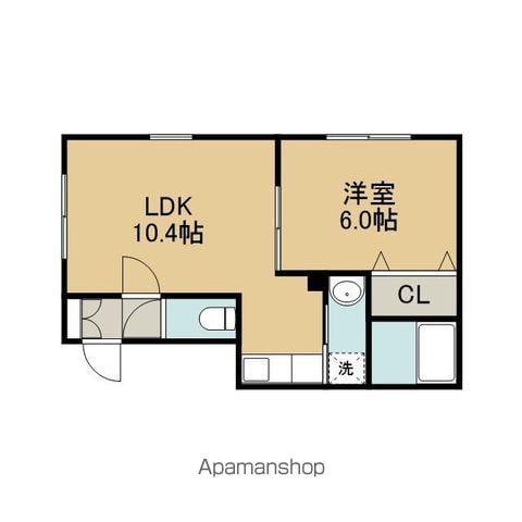 GRAND PORTE(1LDK/1階)の間取り写真