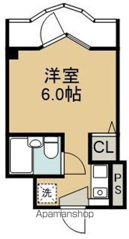 スカイコート函館(ワンルーム/1階)の間取り写真