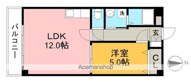 セレス薊野(1LDK/2階)の間取り写真