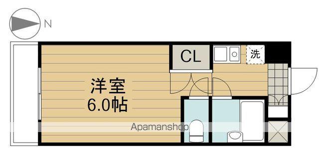 立川錦第二MSビル(1K/2階)の間取り写真