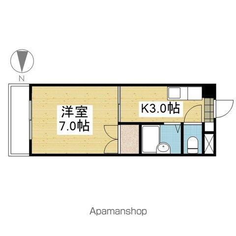 レジデンスヨコオ(1K/4階)の間取り写真