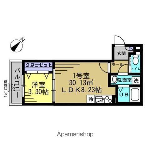 AJ南柏サウスⅠ(1LDK/1階)の間取り写真