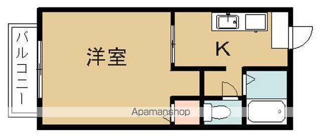 ヴィレ デ アンファン(1DK/2階)の間取り写真