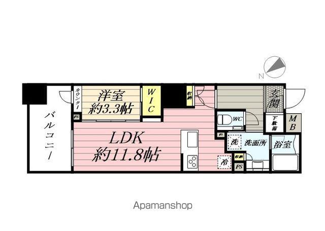 シェフルール横濱鶴見(1LDK/5階)の間取り写真