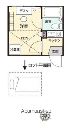 共学国際交流会館 戸山寮(ワンルーム/2階)の間取り写真