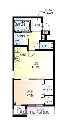 フジパレス駅南Ⅱ番館(1LDK/2階)の間取り写真