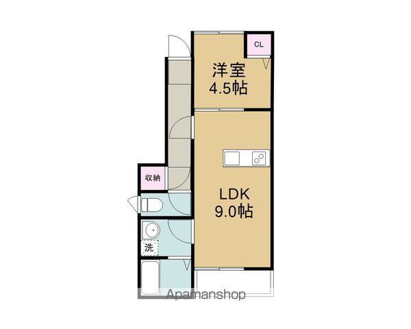 ルミウス延喜(1LDK/1階)の間取り写真