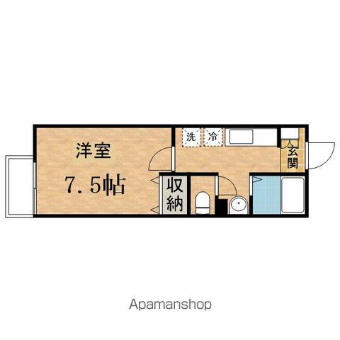 サンガーデン南大沢(1K/1階)の間取り写真