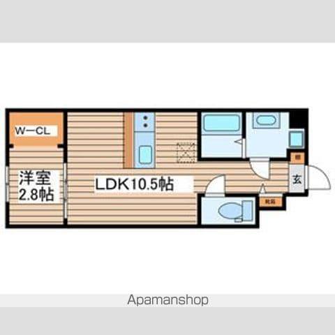 AMIRL PREMIER HEIAN-DORI(1LDK/3階)の間取り写真