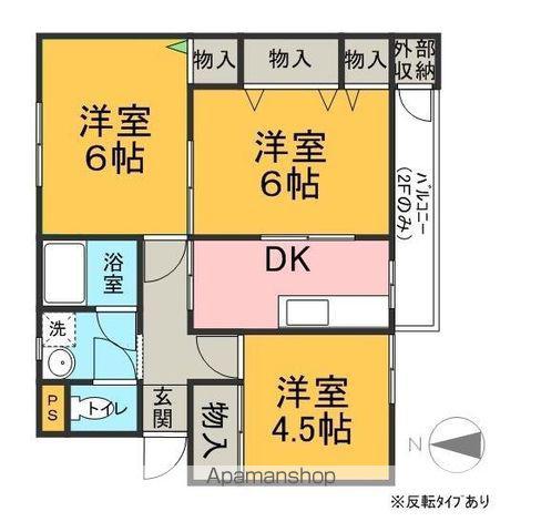 岡田マンション(3K/2階)の間取り写真