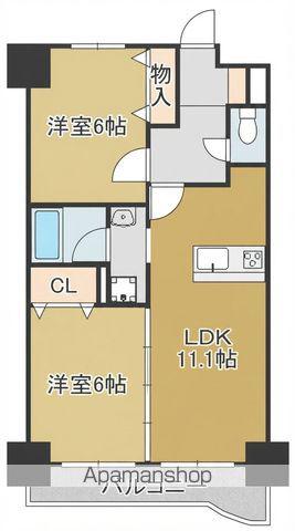 ニューシティアパートメンツ南小倉Ⅱ(2LDK/5階)の間取り写真