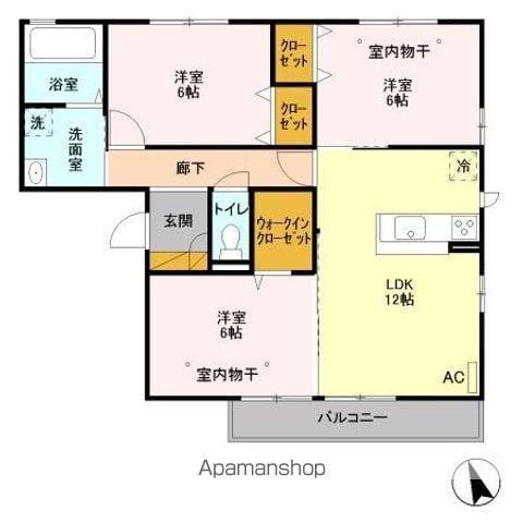 パラシオン(3LDK/2階)の間取り写真