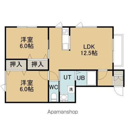 ビューアネックスⅡ(2LDK/2階)の間取り写真