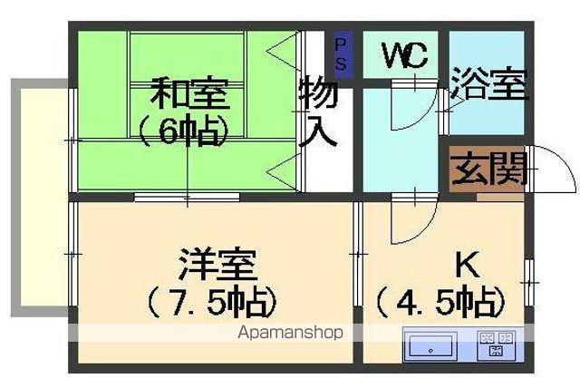 ライフエースⅤ(2K/1階)の間取り写真