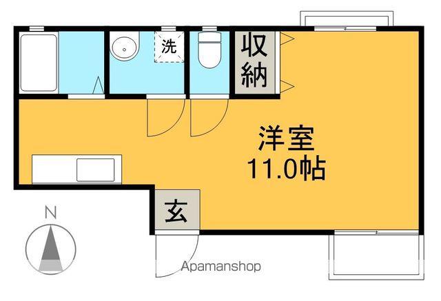 ハイツボヌール(ワンルーム/3階)の間取り写真