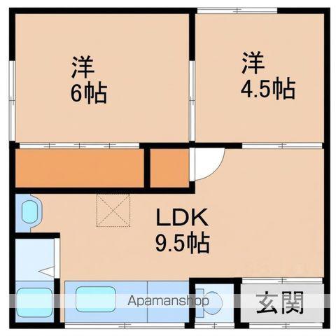 杭ノ瀬アパート4(2LDK/2階)の間取り写真