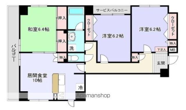マルソ松が谷(3LDK/8階)の間取り写真
