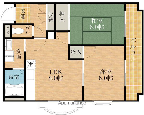 メゾンエース(2LDK/3階)の間取り写真
