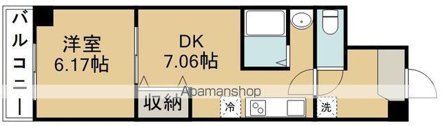 アスコット薬師堂駅前(1DK/4階)の間取り写真