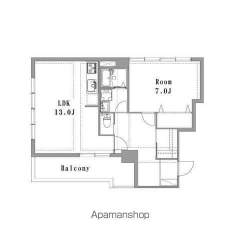 高蔵寺ビル(1LDK/2階)の間取り写真