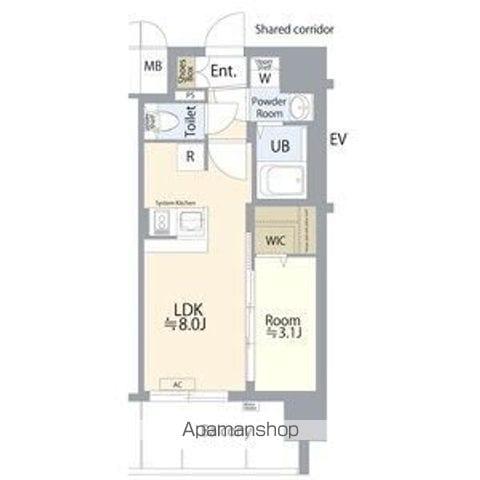 エスプレイス名古屋神宮前(1LDK/12階)の間取り写真