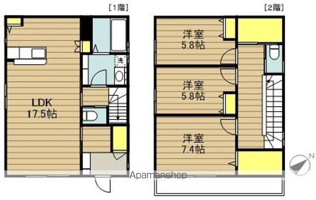 埼玉高速鉄道 戸塚安行駅 徒歩19分 2階建 築2年(3LDK)の間取り写真