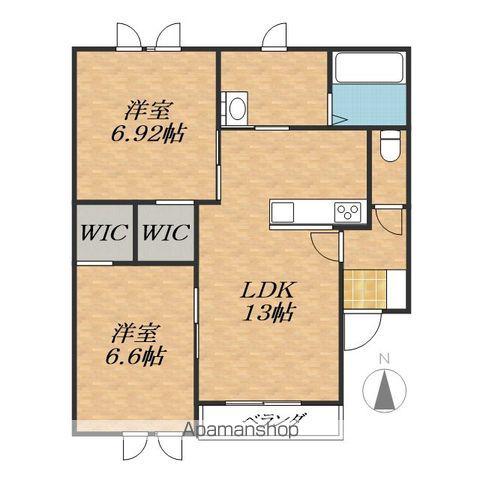 DOLCE AMOREⅠ(2LDK/3階)の間取り写真