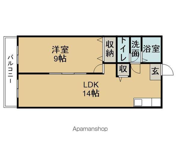 中丸ビル(1LDK/2階)の間取り写真
