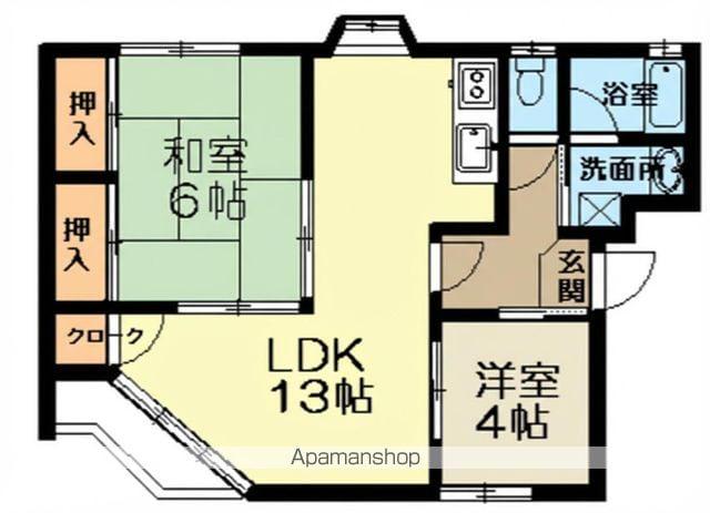 イーストピース守山(2LDK/3階)の間取り写真
