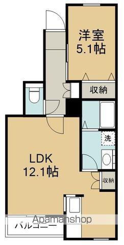 ポルトラフィネ(1LDK/1階)の間取り写真