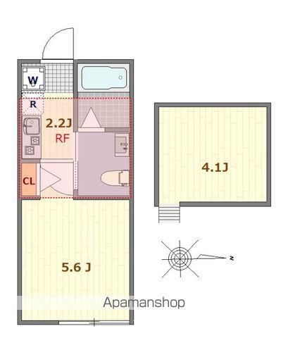 MADINA MAISON富岡(1K/2階)の間取り写真