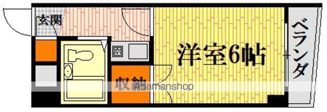 メーソン舟入(1K/5階)の間取り写真
