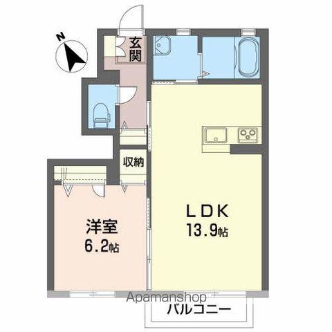 リラフォートM.A(1LDK/1階)の間取り写真