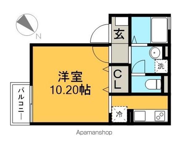 パルティール(ワンルーム/1階)の間取り写真